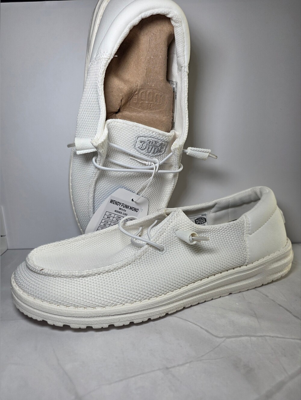HEYDUDE Wendy Funk Mono White Womens Size 9 New No Box